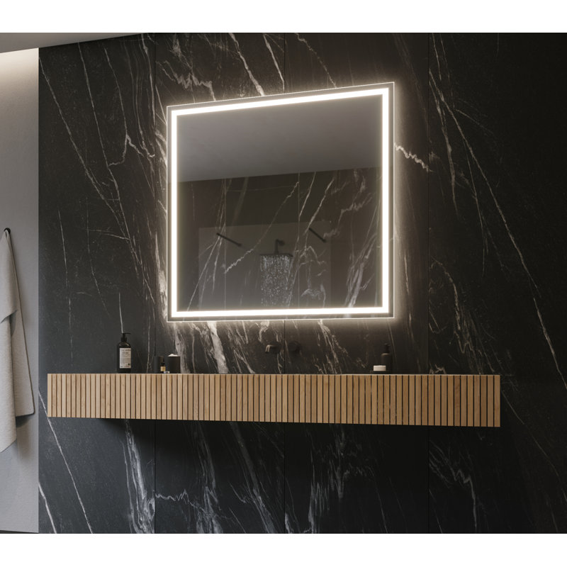 Miroir de salle de bain/coiffeuse illuminé Harmony, 40 po x 40 po