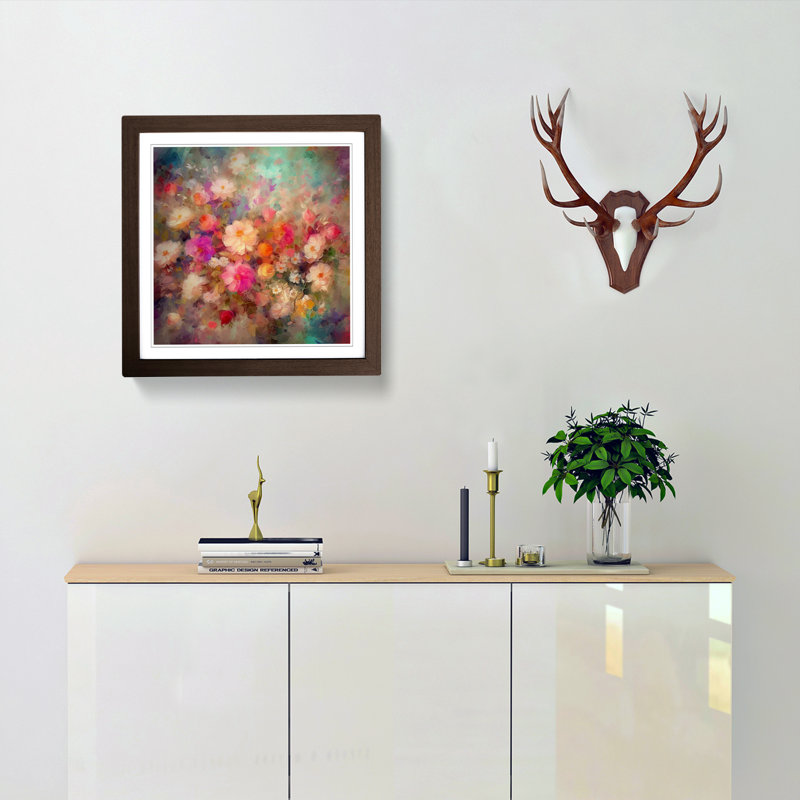 Single Picture Frame Print on Wood, Walnut