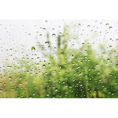 Raindrops On Window - Wrapped Canvas Print