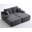 Canapé d'angle Cloud de 175 cm avec double méridienne et rembourrage à ressorts, canapé moelleux sans assemblage pour salon moderne, gris-159747572