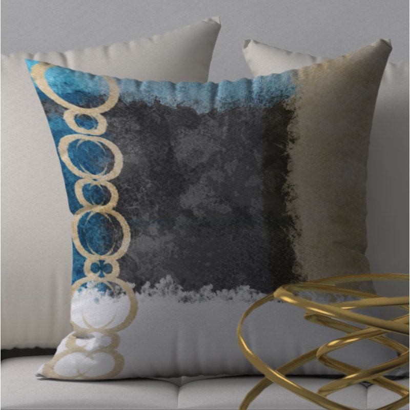 Housse de coussin carrée spectaculaire Deluxe/insert, 18 po x 18 po