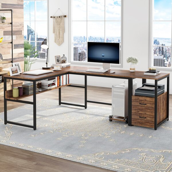 Inbox Zero 55.12'' Desk & Reviews | Wayfair