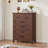5 Dresser for Bedroom, 41.3 in Tall Vertical Drawer Dresser with Large Storage, Freestanding Wooden Closet Chest for Bedroom, Living Room-1483645010