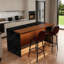 Table moderne avec 2 tabourets de bar, ensemble de table de salle à manger avec éclairage DEL pour la salle à manger-1059743395-1059743420