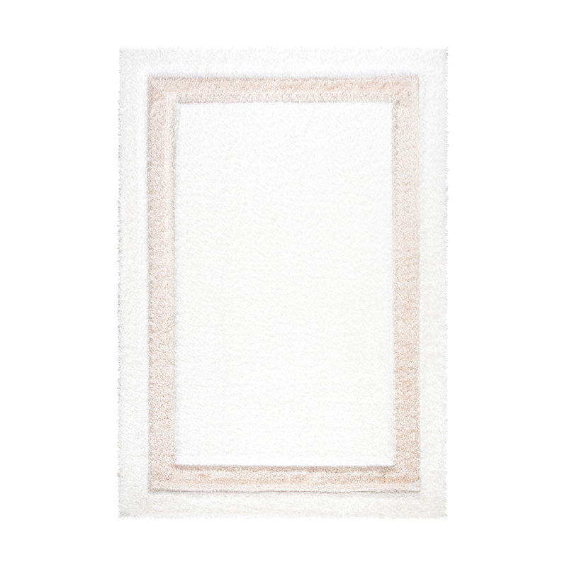 Trani Extra Large Thick White Shaggy Rugs Soft Area Carpet Living Room Bedroom Hallway Runner, Rectangle 120 x 170cm