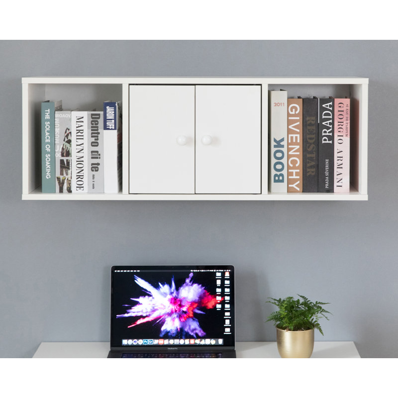 Abelio 2 Piece Cube Shelf, White