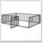 Structure de lit robuste en métal avec clôture sécuritaire et porte pour plus de sécurité et de style-129448277-129448279