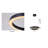 1-Light Matte Black LED Halo Ring Chandelier-72721741
