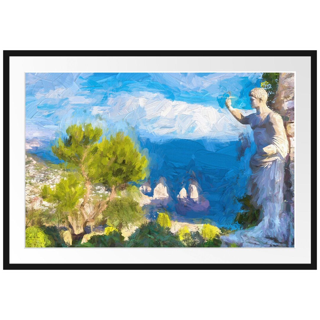 Gerahmtes Poster Insel Capri in Italien