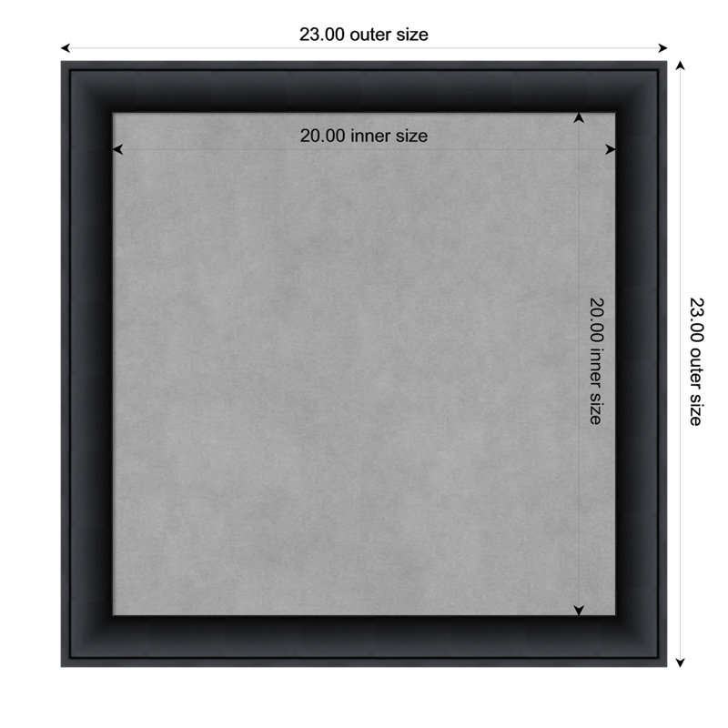 Tableau d'organisation magnétique noir Nero, H 23 po x l 23 po