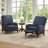 Liauro 32.3" Wide Genuine Leather Manual Recliner With Solid Wood Frame Handrail (Set Of 2)-1155328387