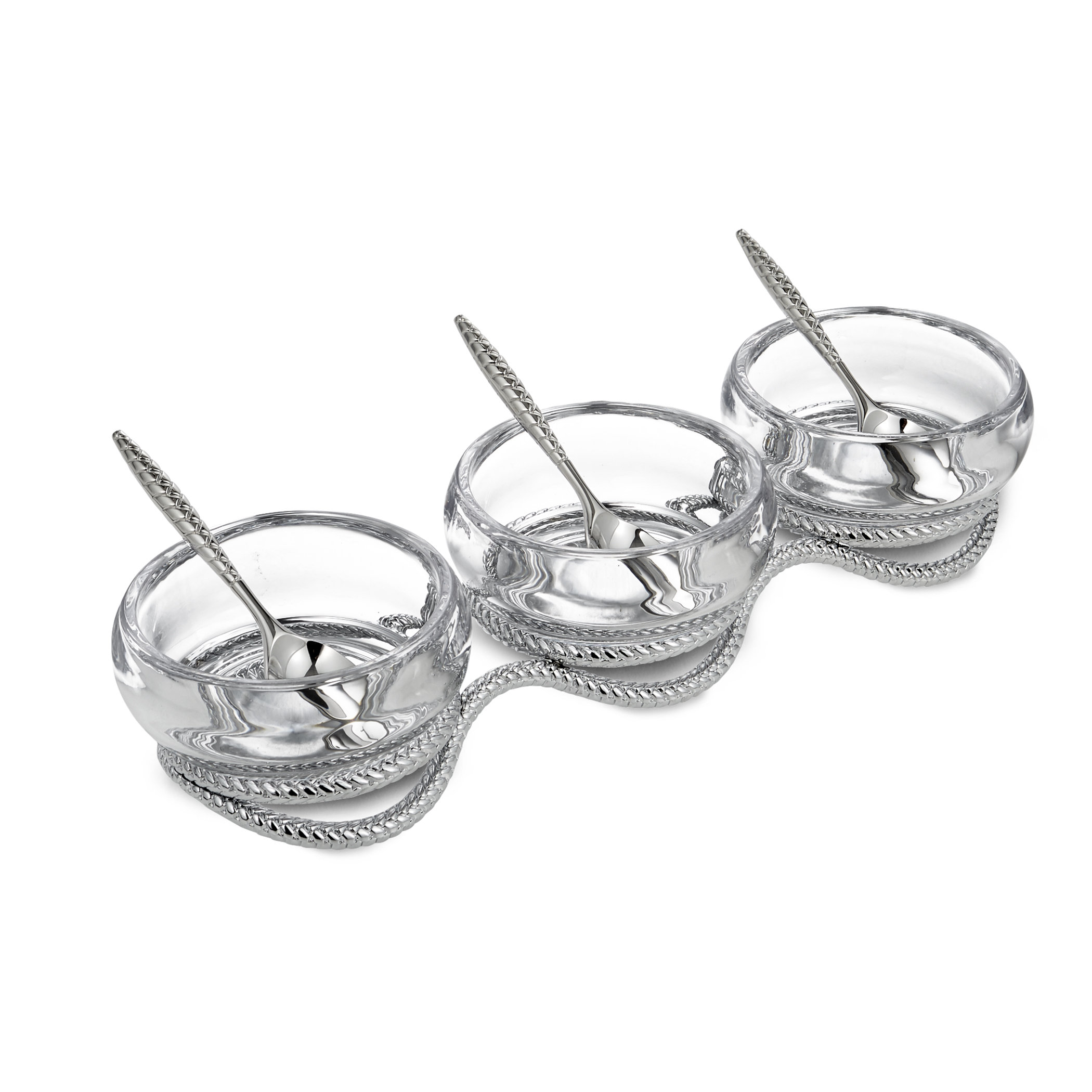 Nambé Nambe Braid Triple Condiment | Perigold