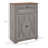 Farmhouse Barn Door Accent Cabinet, Kitchen Sideboard Storage Cabinet With Double Doors, Drawer, And Adjustable Shelf For Bedroom, Living Room, Gray-1125064808