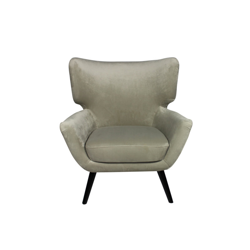 Leanos Velvet Armchair, Quartz Velvet