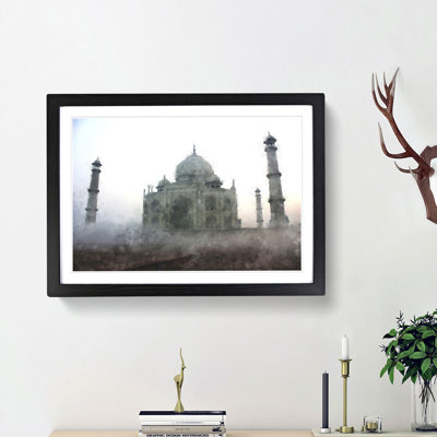 Mist over the Taj Mahal in India - Picture Frame Painting Print