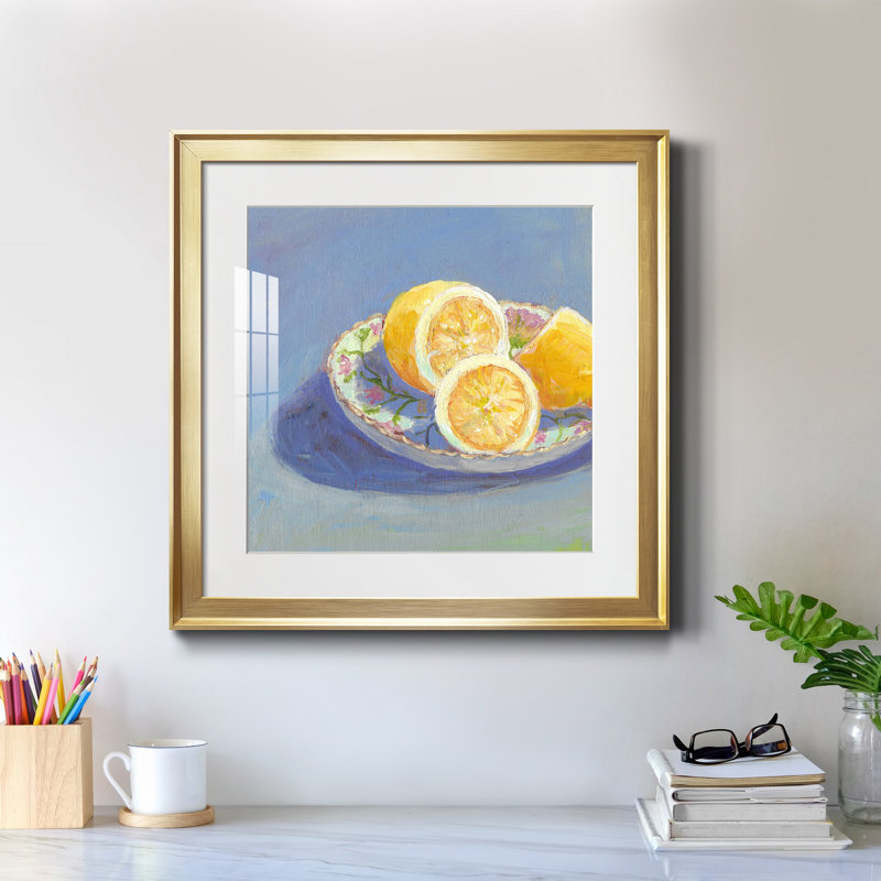 «Still Citrus I», reproduction encadrée de qualité supérieure - prête à être accrochée, H 30,5 po x l 30,5 po x P 1,5 po