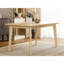 Table de salle à manger rustique avec cadre en bois massif (47,24 po, naturel)-750663031