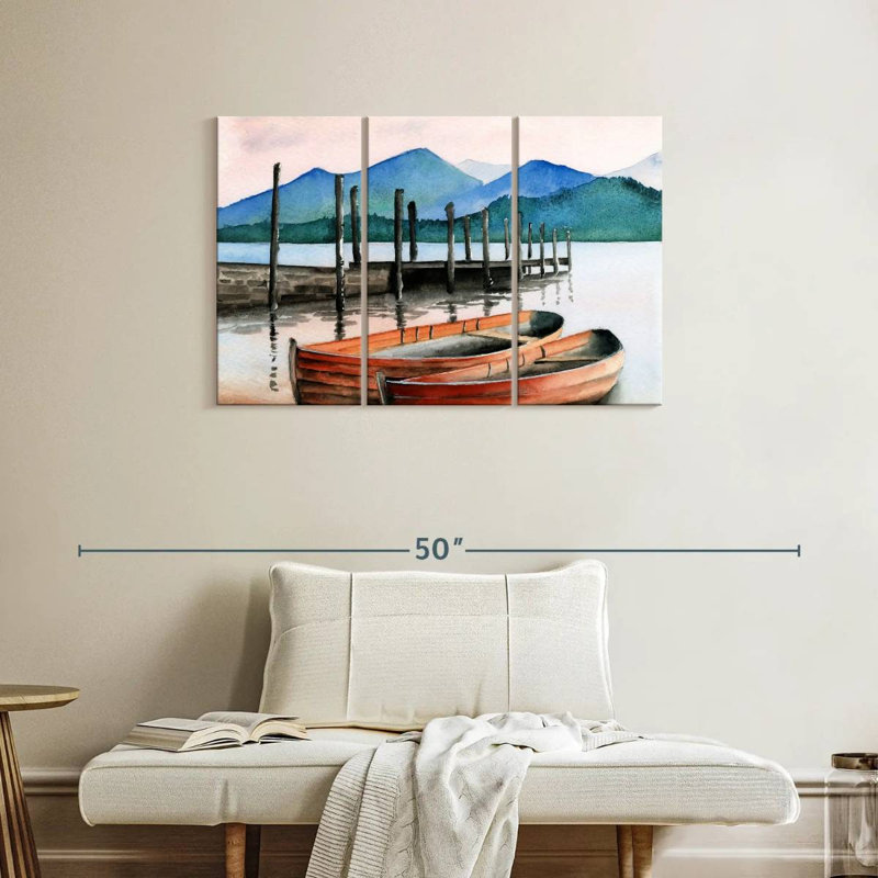 Mehar Boats Ashore, 24" H x 38" W
