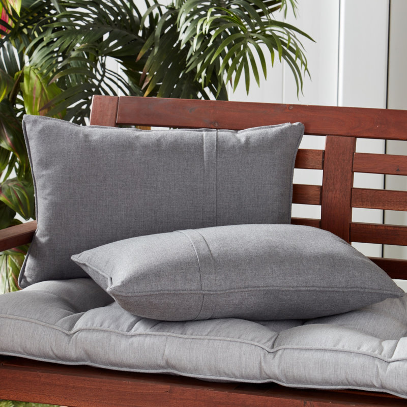 Sunbrella Rectangle Throw Pillow, Set of 4, Cast Slate