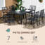 Amillie 6 - Person Steel Patio Dining Set Umbrella Hole Included Rectangular Table
