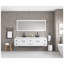 Miroir de salle de bain mural à DEL avec lumière élevée et anti-buée