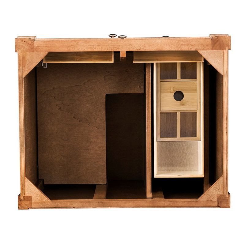 Dussault 30'' Single Bathroom Vanity with Top, Eternal Jasmine Pearl, Saddle Brown, 8" Widespread