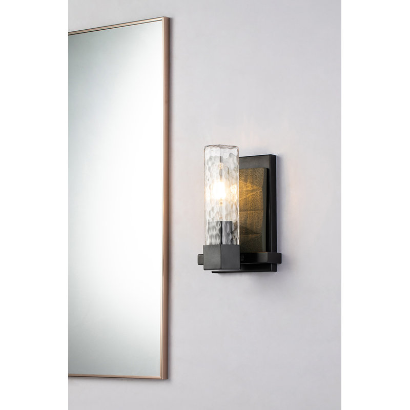 Meuble-lavabo 1 lumière Goeble en noir et gris