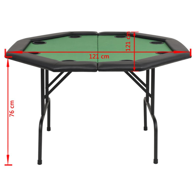 Durant Freeport Park 121cm Green Foldable Poker Table