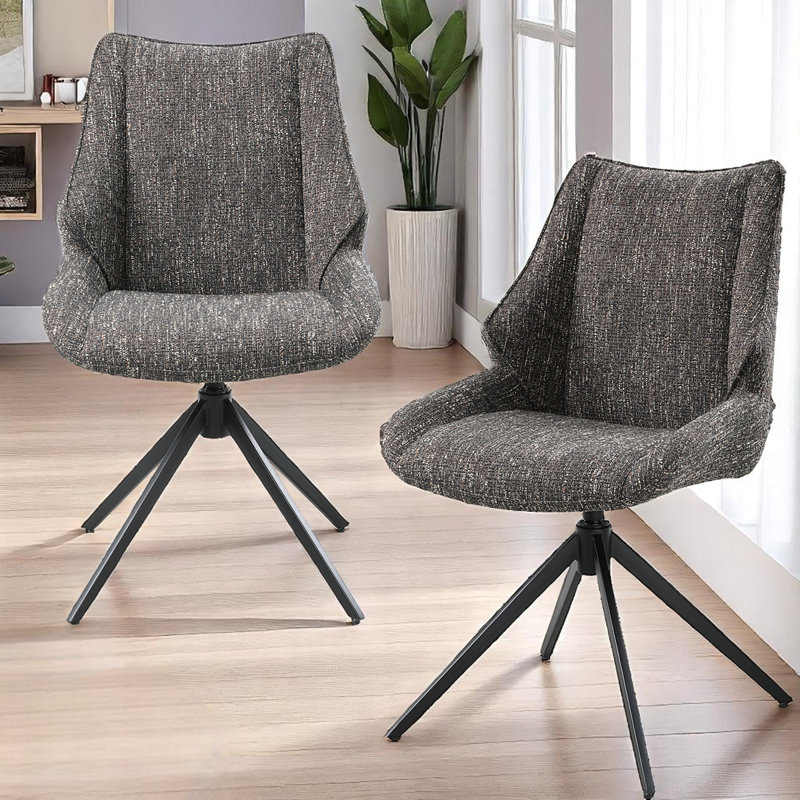 Ensemble de 2 chaises d'appoint Malika Chenille