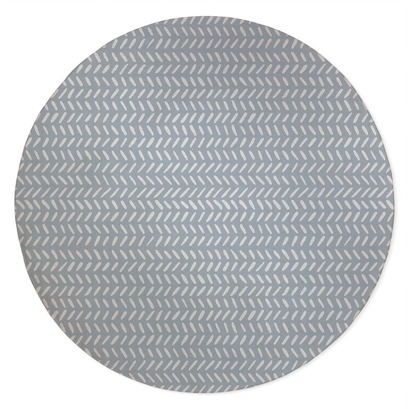 Dream Splat Non-Slip Outdoor Rug, Round 5'