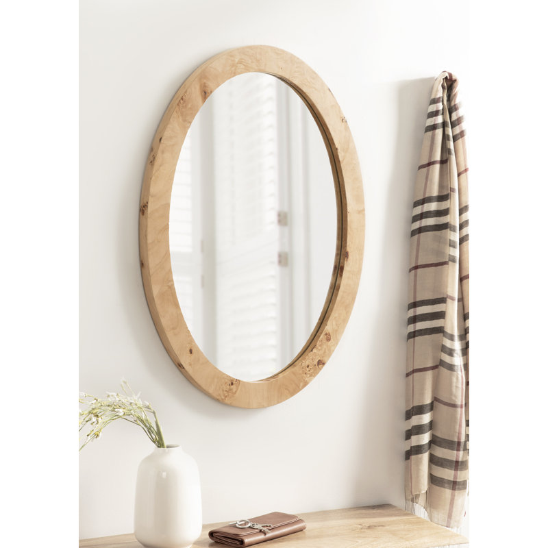Burlwood Oval Wall Mirror