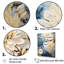 «Simplicity Mums Bloom» en beige et bleu discret VII sur toile-97064129-97064130