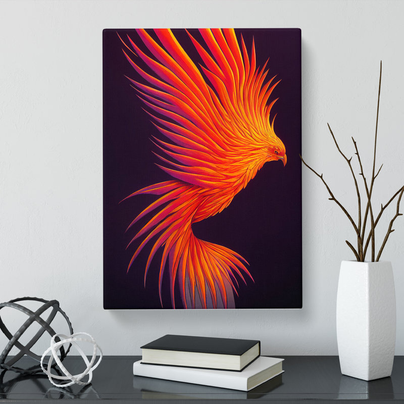 Jendrik Phoenix Bird Vol.2 - Wrapped Canvas, 60cm H x 40cm W x 3cm D