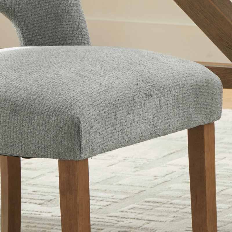 Upholstered Dining Side Chairs Set of 4, Chenille Light Gray