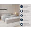 Como European Kingsize 160 x 200 cm Platform Bed Frame with Slats-395101002