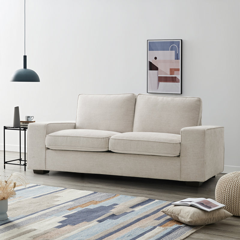 Hilmi Upholstered 88.58'' Sofa, Beige 100% Polyester
