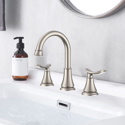 2-handle Bathroom Faucet with Drain Assembly