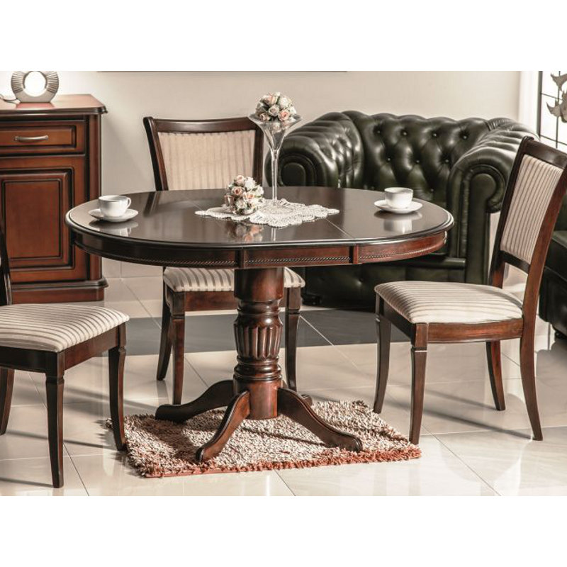 Clarissa Walnut Round Dining Table