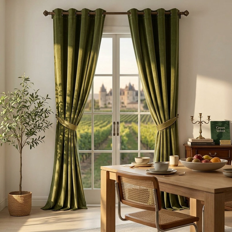 Velvet Room Darkening Curtain