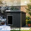 Niche pour chien en résine résistante aux intempéries et à toit amovible 24,15 po H (noir)-307201082-305157383