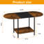 Double-Layer Retro Brown Industrial Style Tea Table