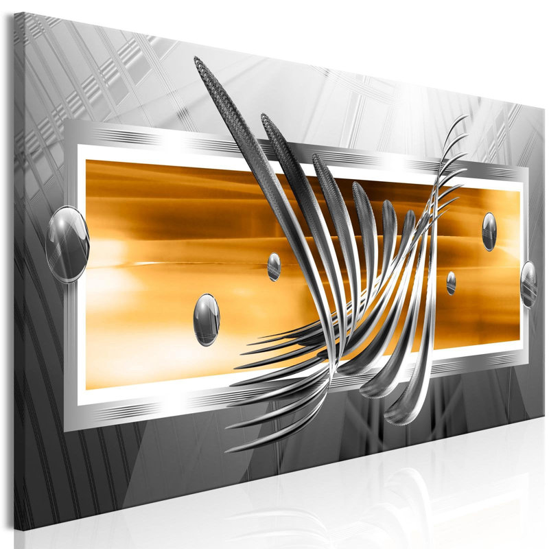 " Silver Wings Narrow Orange ", 20" H x 59" W x 0.7" D
