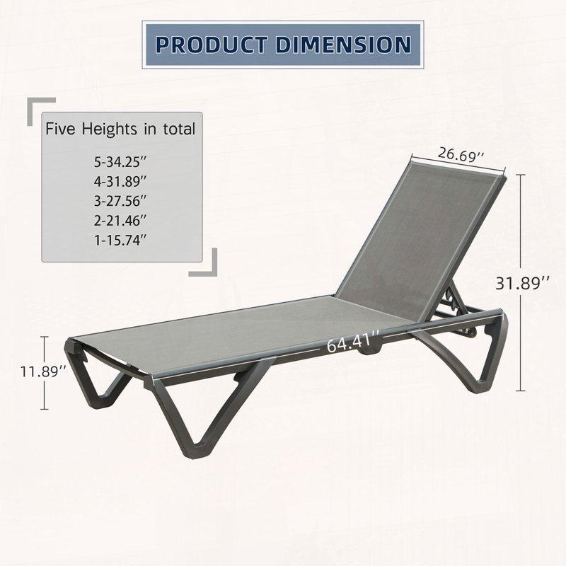 Chaise d'extérieur en polypropylène et aluminium, Gris