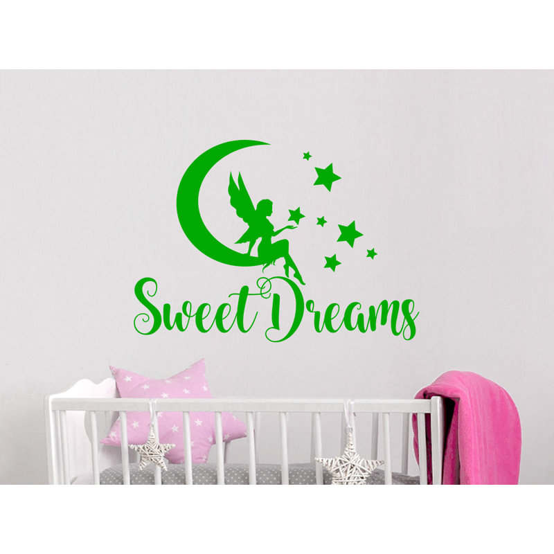 Décalcomanie murale lune rêves, Vert lime