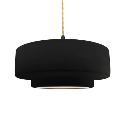 Luminaire suspendu tambour 1 lumière Gela
