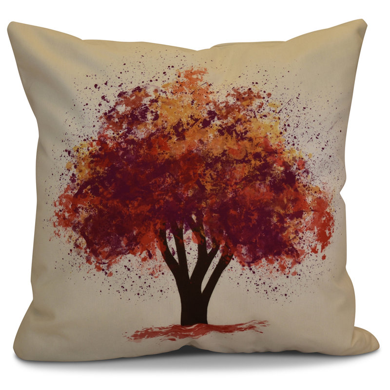 Housse de coussin carré, H 16 po x l 16 po x p 2 po, Violet