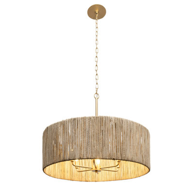 Luminaire suspendu échelle Jacob's - or français - l 28 po x H 12,5 po