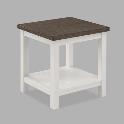 Table de bout de style campagnard brun