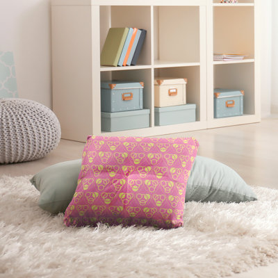 Coussin de sol classique à motif de cercles et de vagues