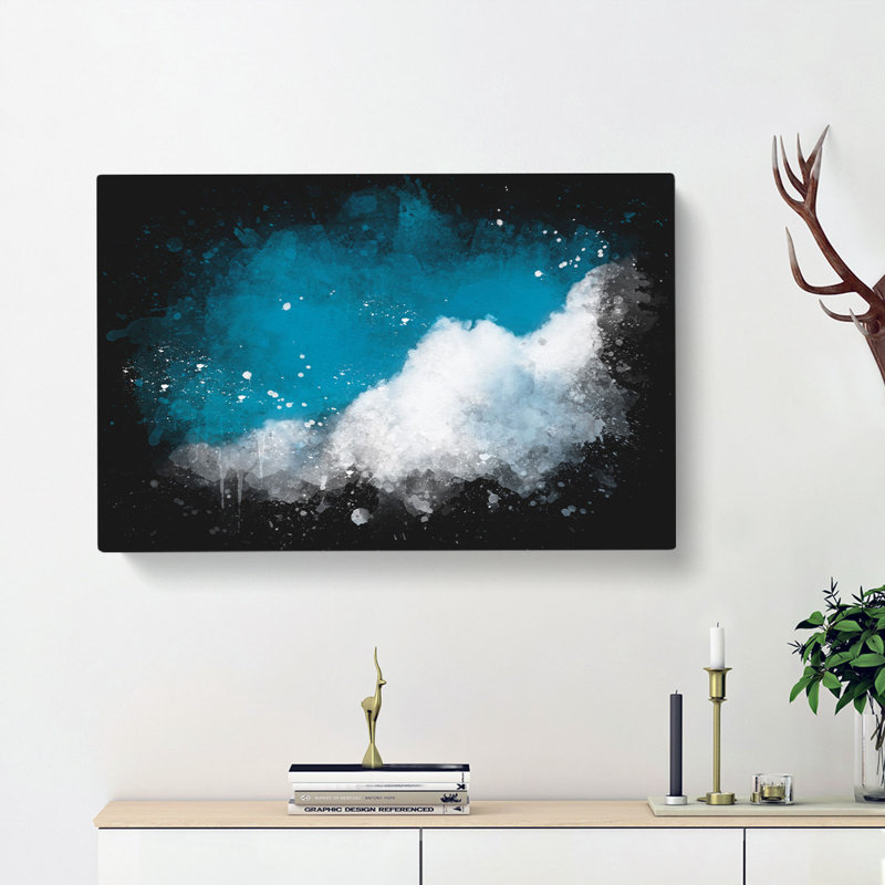 Crisp Clouds - Wrapped Canvas Painting, 60cm H x 91cm W x 3cm D